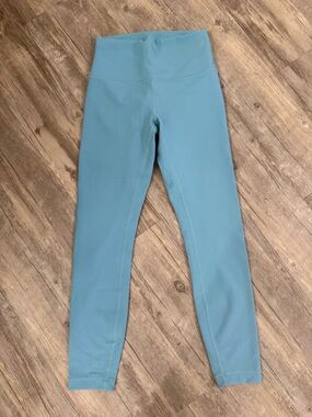 lululemon athletica wunder train leggings size 6 25” inseam in tidal teal